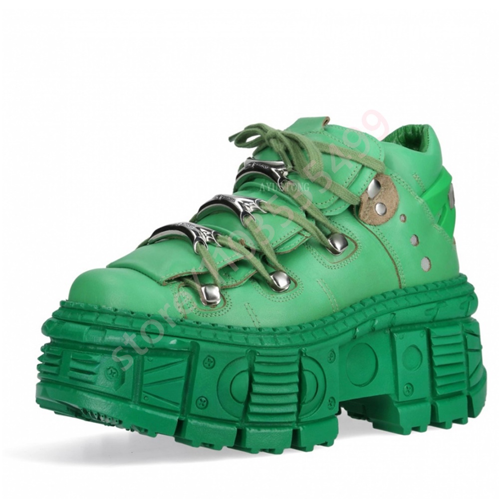 Street Fashion Y2K - Bottines courtes à semelles épaisses Punk