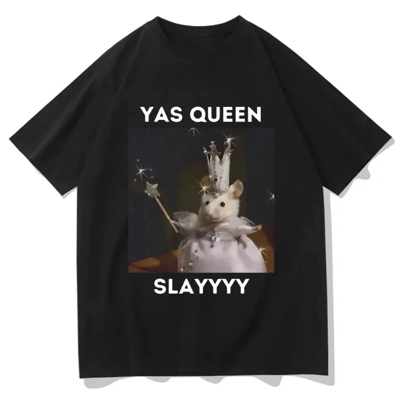 Queen Street Fashion - T-shirt drôle Sad Hamster Yas Queen