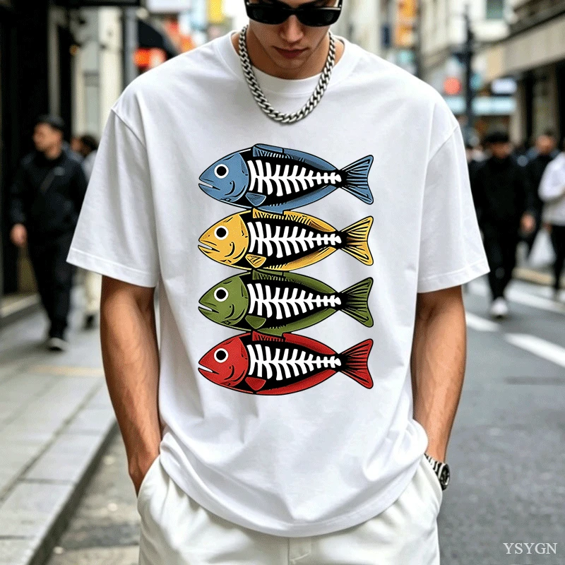 Street Fashion For Short Guys - T-shirt en coton pour hommes, motif