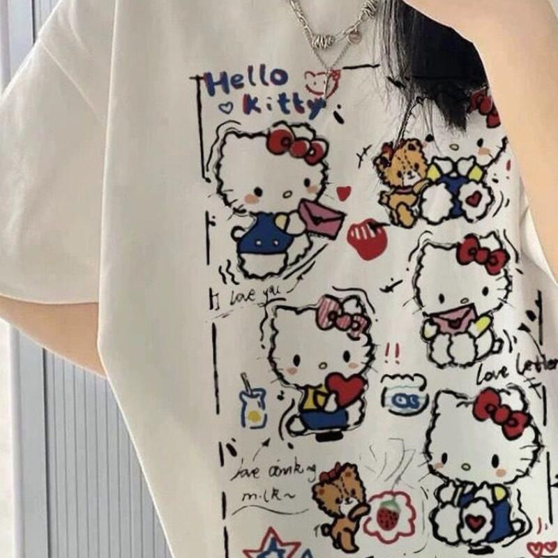 Street Fashion Y2K - T-shirt à manches courtes pour femme,