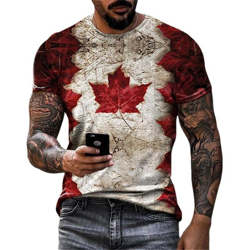 T-shirt manches courtes motif  - Street Fashion Canada avis et prix