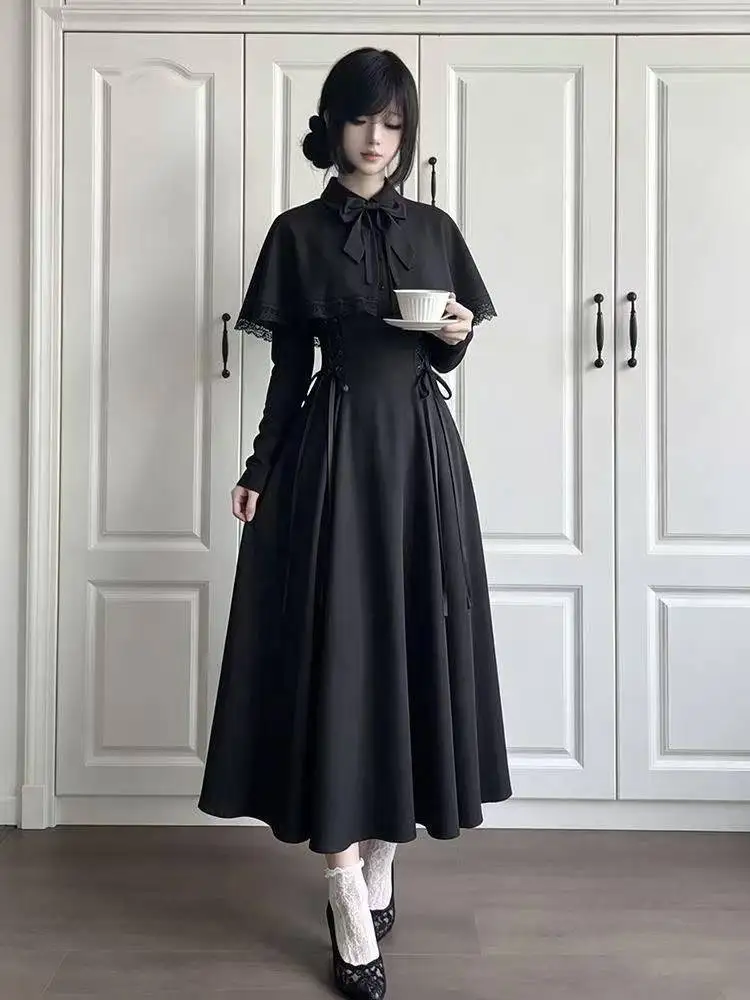 Robe midi noire de style gothi - Fashion Street Night avis et prix