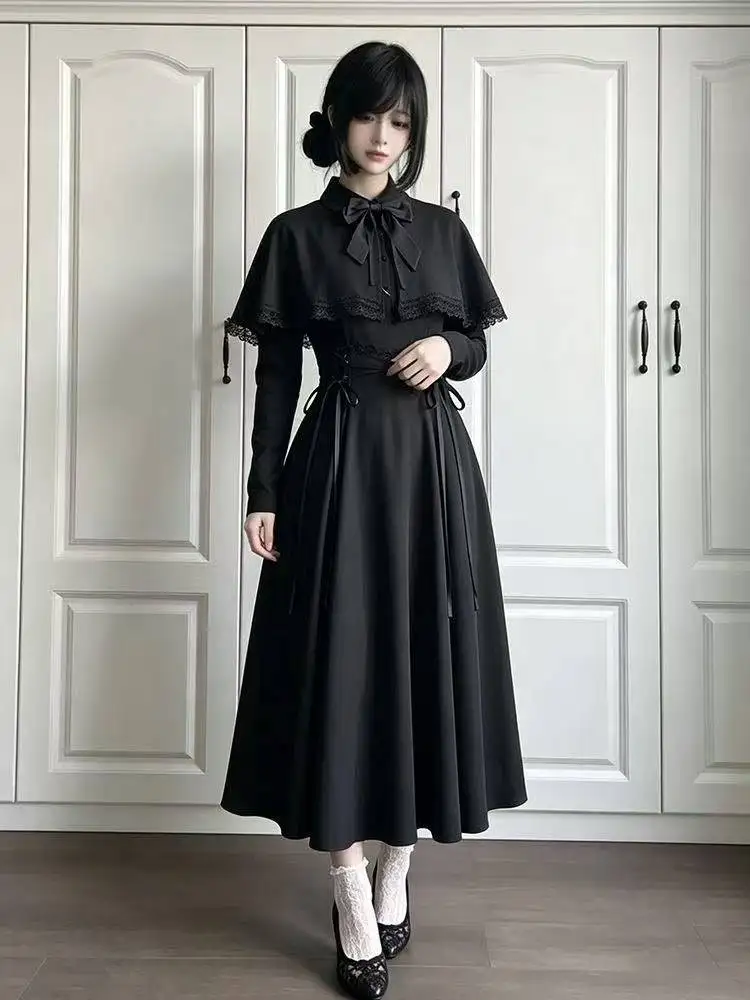 Robe midi noire de style gothi - Fashion Street Night avis et prix
