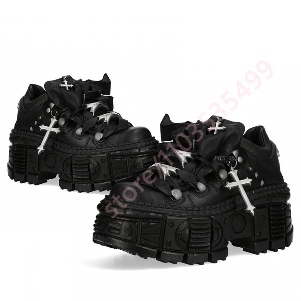 Bottes à lacets Chunky Punk en - Street Fashion Y2K avis et prix