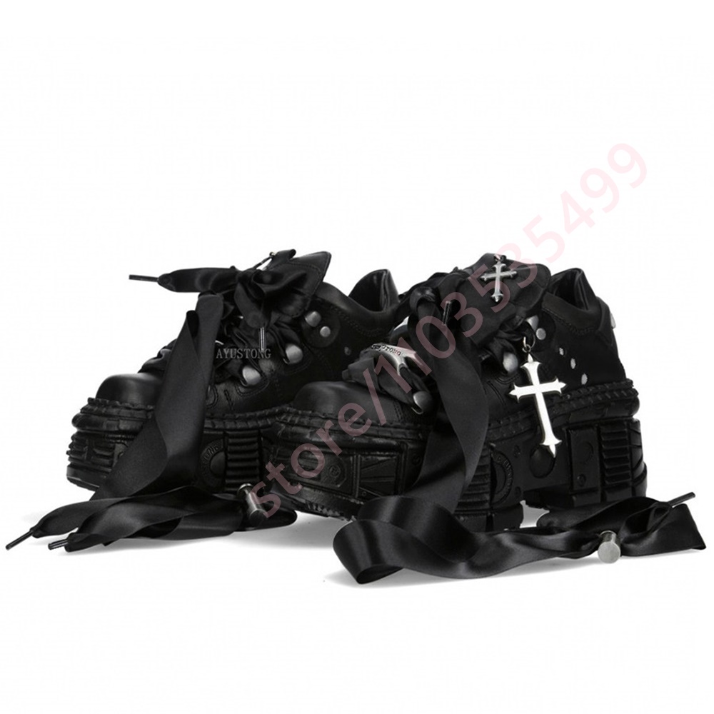 Bottes à lacets Chunky Punk en - Street Fashion Y2K avis et prix