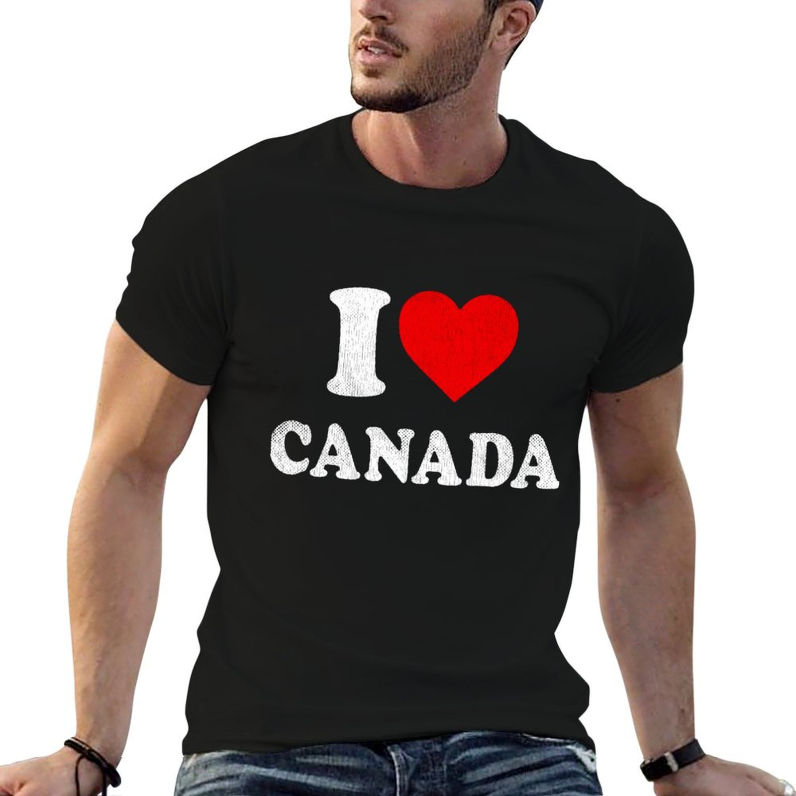 T-shirt Souvenir I Love Canada - Street Fashion Canada avis et prix