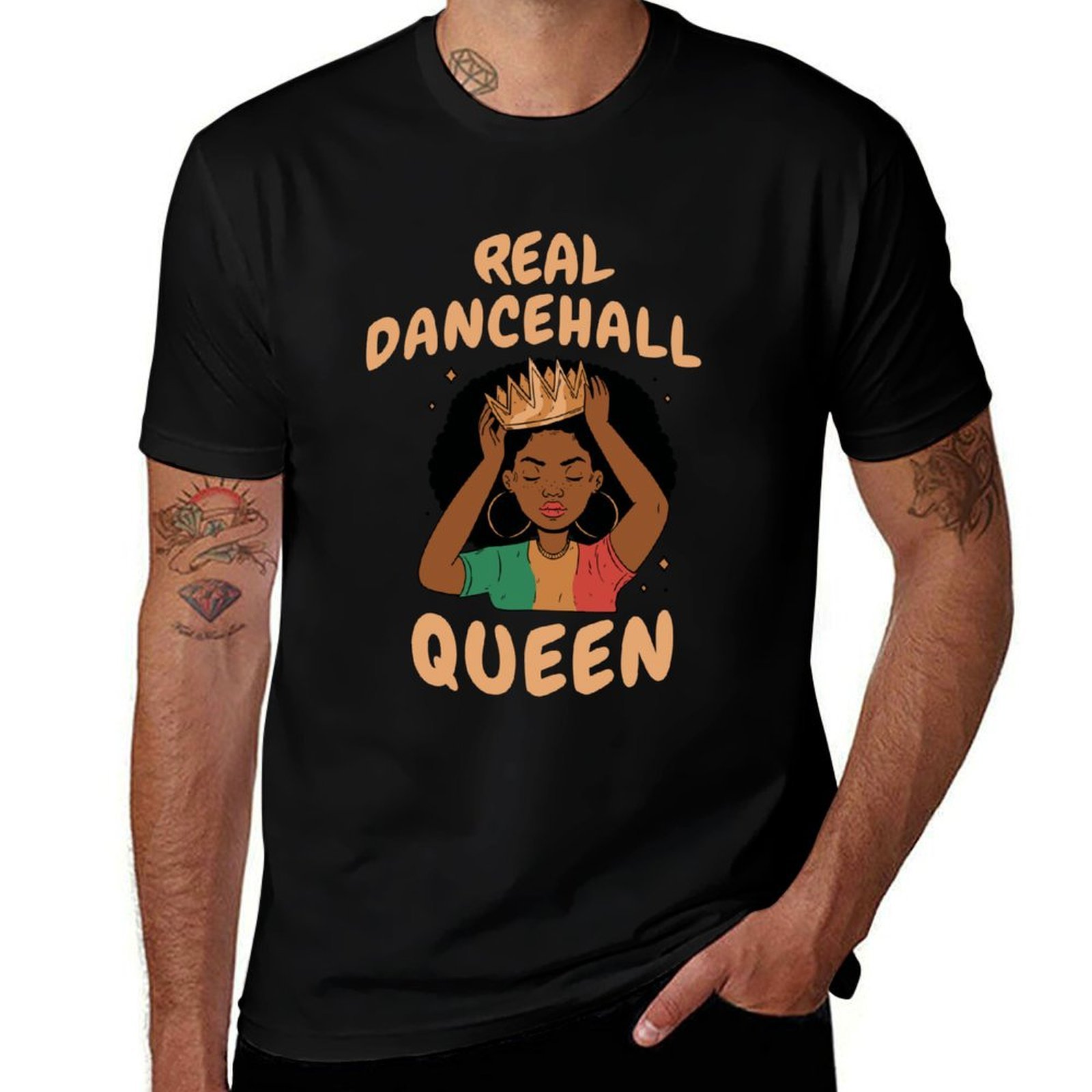 T-shirt Real Dancehall Queen,  - Queen Street Fashion avis et prix